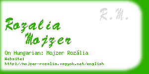 rozalia mojzer business card