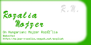 rozalia mojzer business card